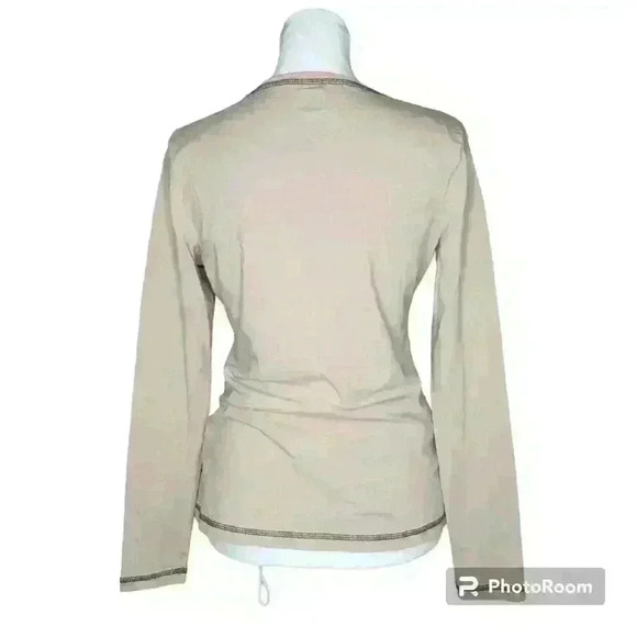 Adar women's long sleeve top beige size medium - Picture 2 of 5